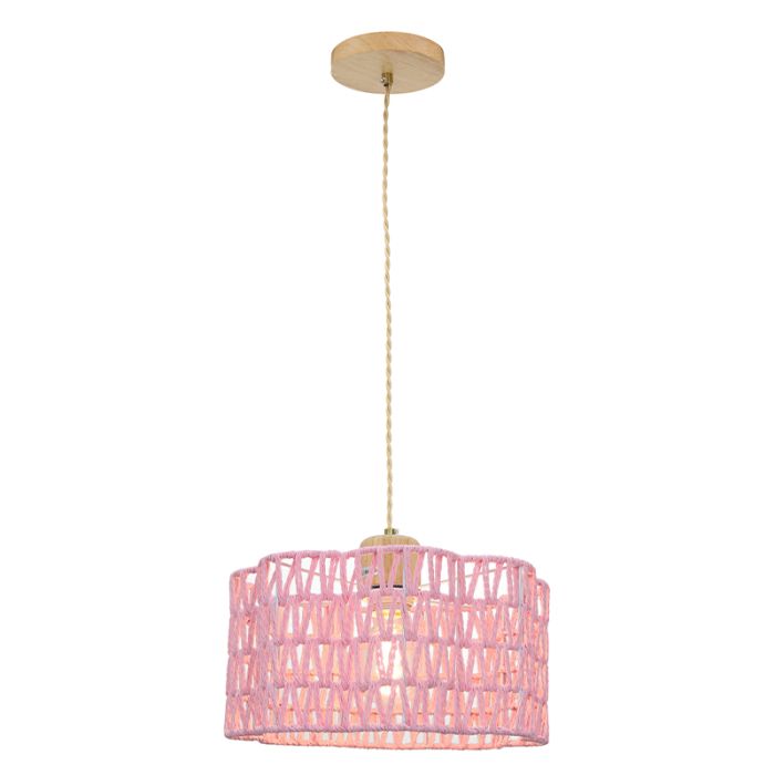 Papieren hanglamp roze, Mickey