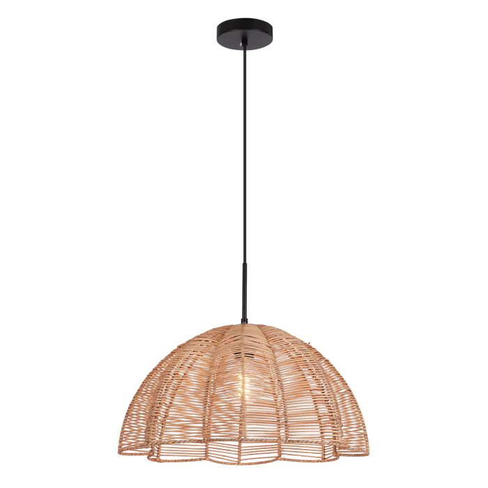 Rotan hanglamp bruin, Heather