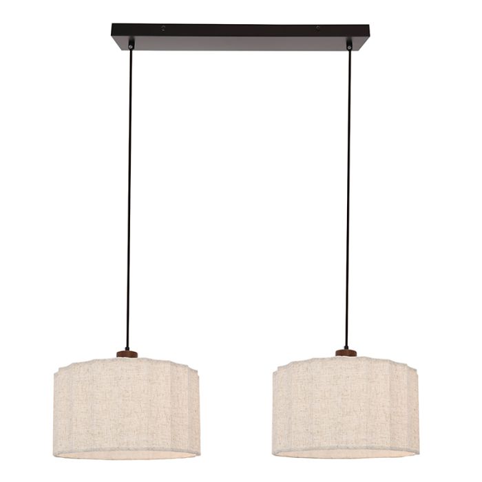 Landelijke hanglamp beige, Loulou