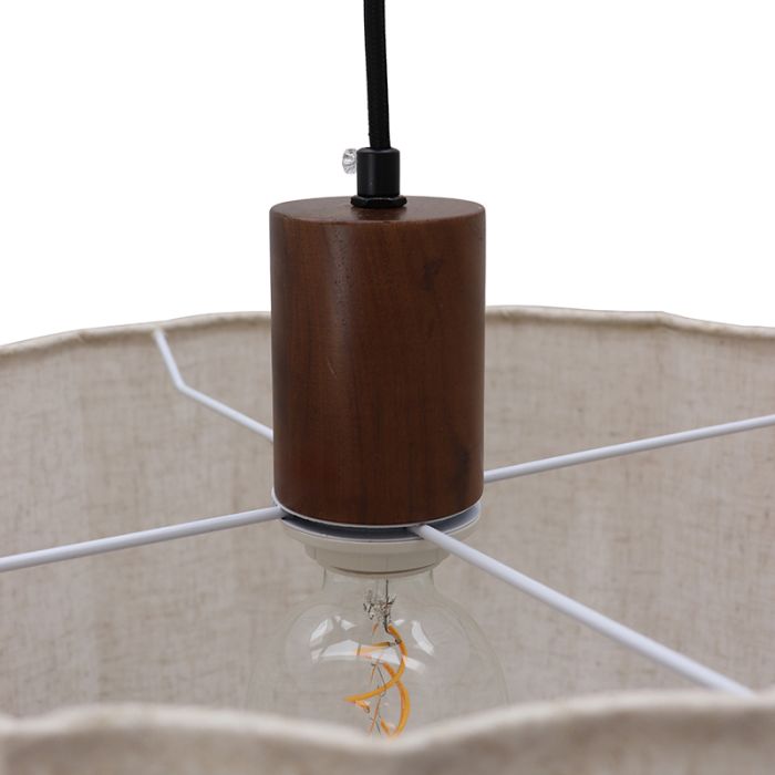 Landelijke hanglamp beige, Loulou