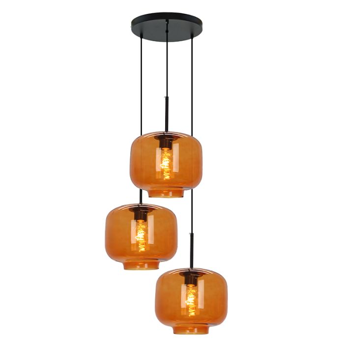 Retro hanglamp bruin, Anniek