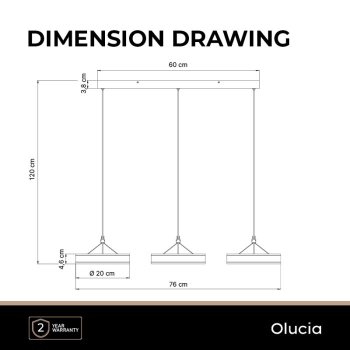 Design hanglamp messing, Lava, 56W, 3000K LED