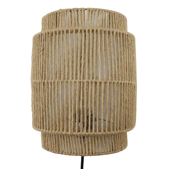 Landelijke wandlamp bruin, Selena, met schakelaar