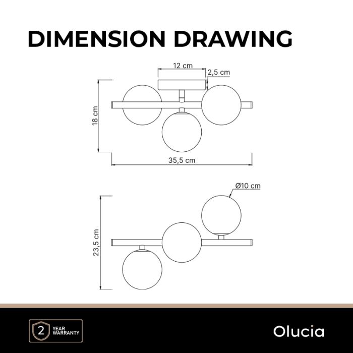 Design plafondlamp amber, Remo