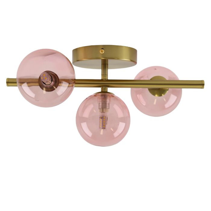 Design plafondlamp roze, Remo