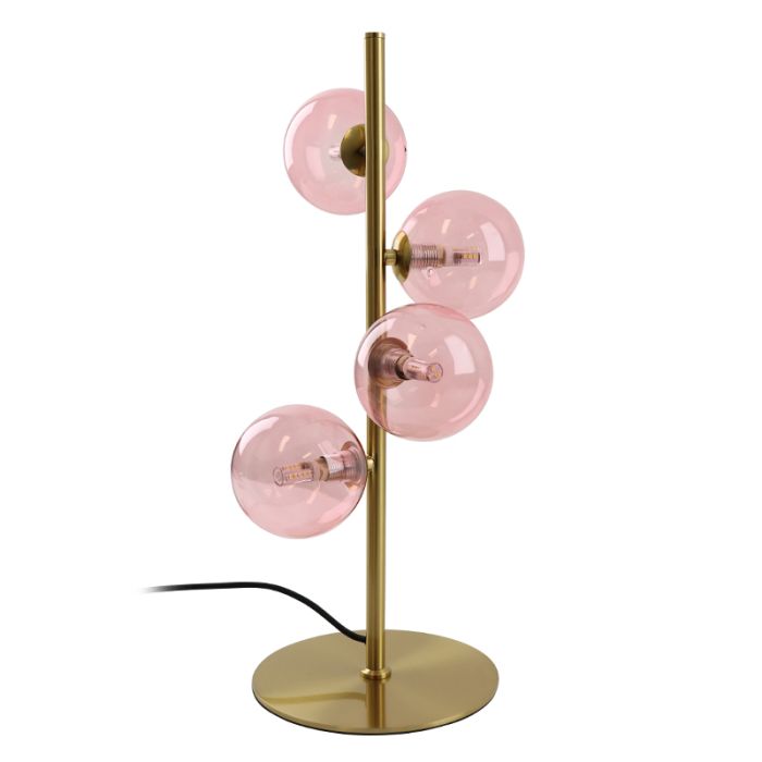 Design tafellamp roze, Remo, met schakelaar