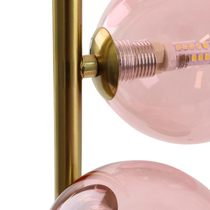 Design tafellamp roze, Remo, met schakelaar