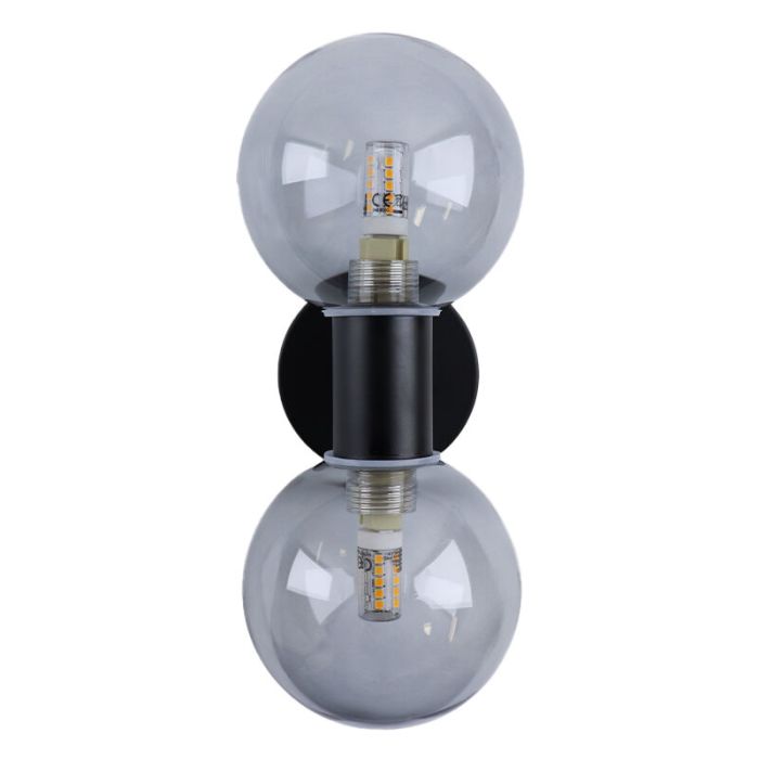 Moderne badkamer wandlamp zwart, Amer, IP44