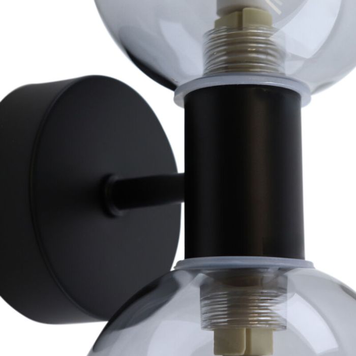 Moderne badkamer wandlamp zwart, Amer, IP44