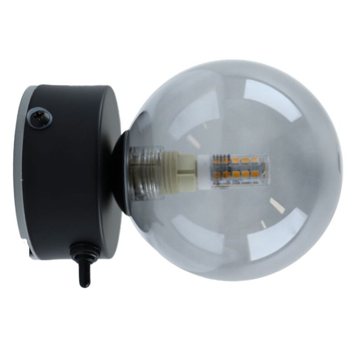 Moderne badkamer wandlamp zwart, Amer, IP44