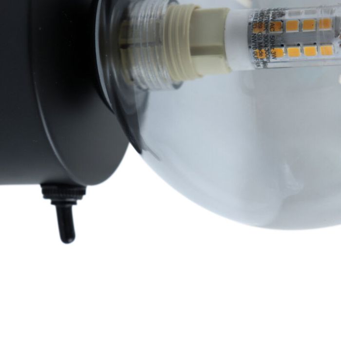 Moderne badkamer wandlamp zwart, Amer, IP44