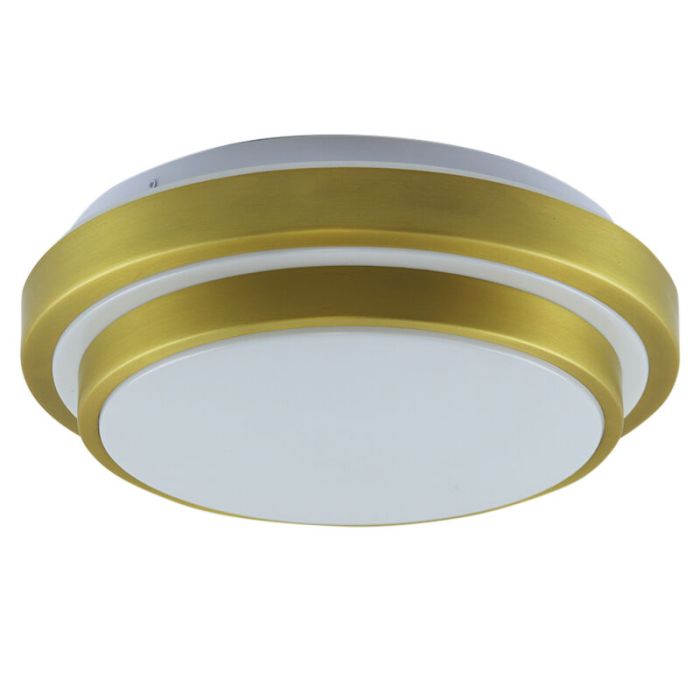 Moderne badkamer plafondlamp goud, Jaro, 12W, 3000K LED, IP44