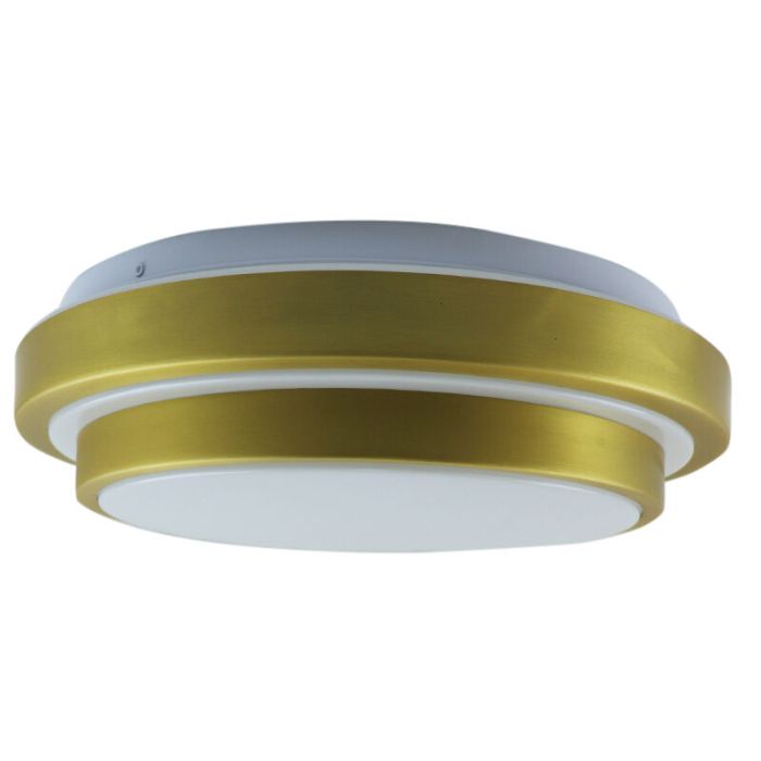 Moderne badkamer plafondlamp goud, Jaro, 12W, 3000K LED, IP44
