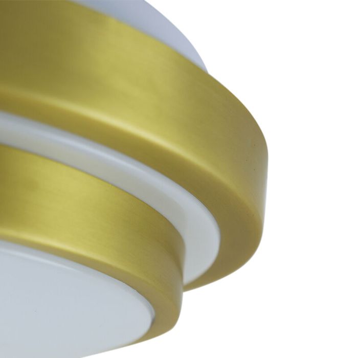 Moderne badkamer plafondlamp goud, Jaro, 12W, 3000K LED, IP44