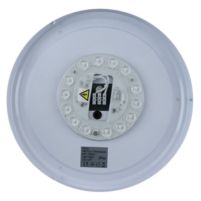 Moderne badkamer plafondlamp goud, Jaro, 12W, 3000K LED, IP44