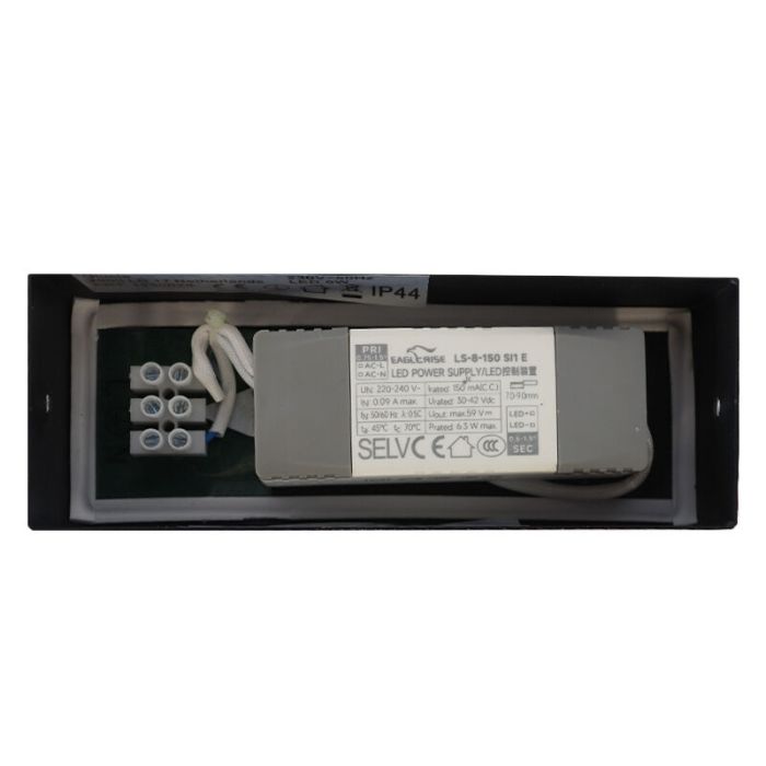 Moderne spiegelverlichting zwart, Steffy, 6W, 3000K LED, IP44