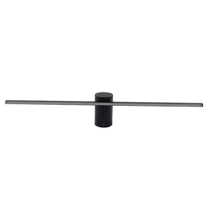 Moderne spiegelverlichting zwart, Haiko, 8W, 3000K LED, IP44
