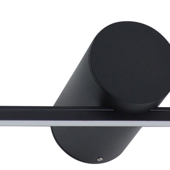 Moderne spiegelverlichting zwart, Haiko, 8W, 3000K LED, IP44