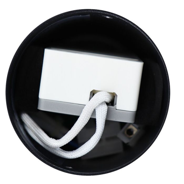 Moderne spiegelverlichting zwart, Haiko, 8W, 3000K LED, IP44