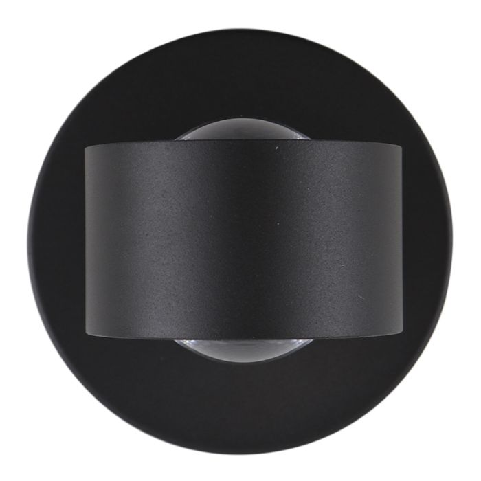 Moderne up down wandlamp zwart, Izzet, 6W, 3000K LED