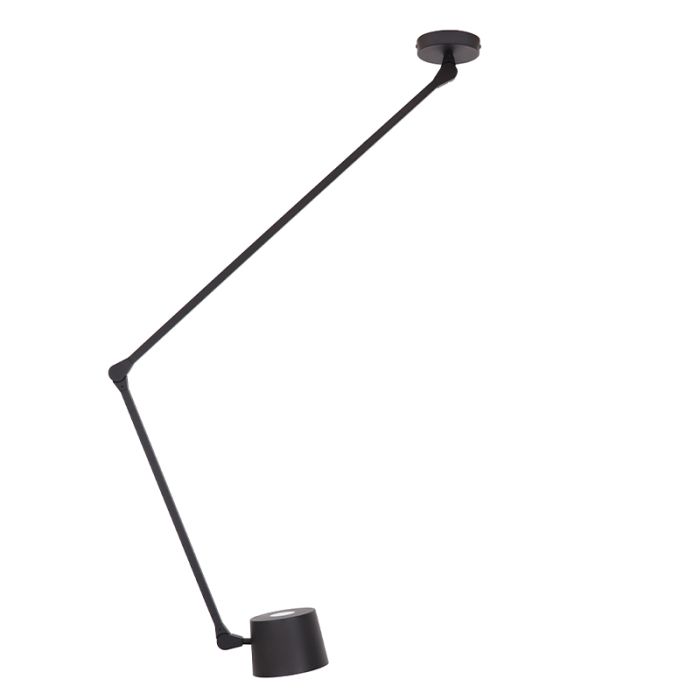 Moderne plafondlamp zwart, Rinke
