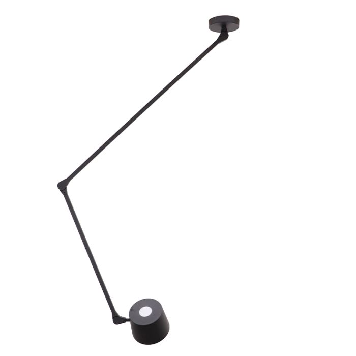 Moderne plafondlamp zwart, Rinke
