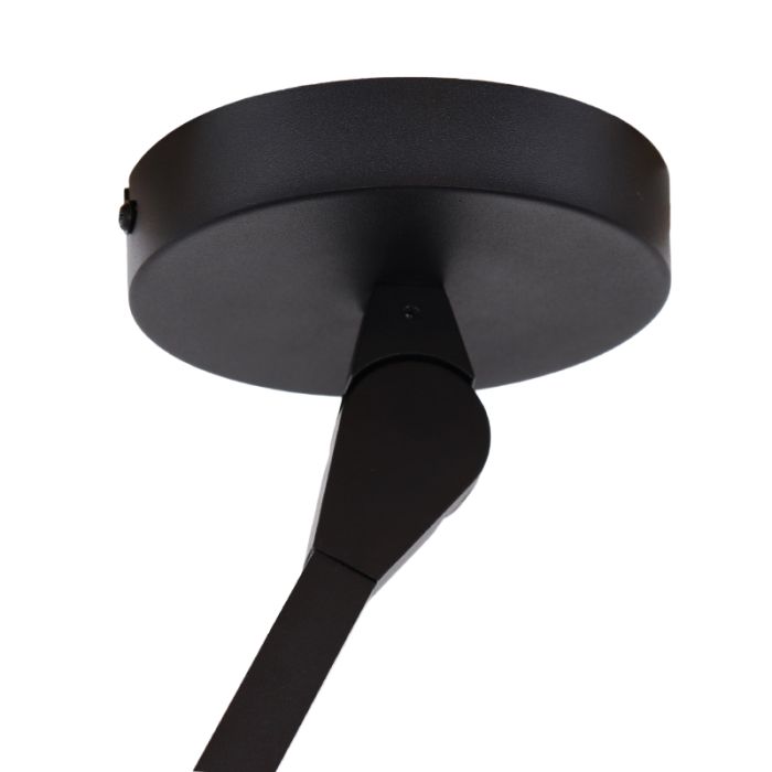 Moderne plafondlamp zwart, Rinke