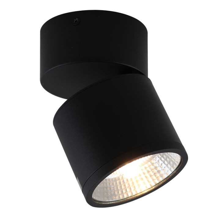 Moderne plafondspot zwart, Thomas