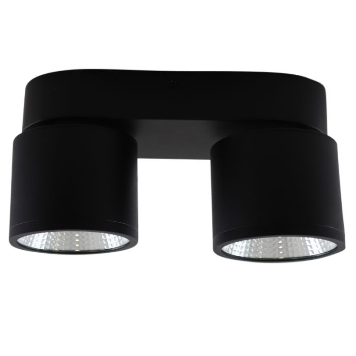 Moderne plafondspot zwart, Thomas