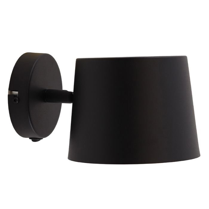 Moderne wandspot zwart, Rinke, met schakelaar
