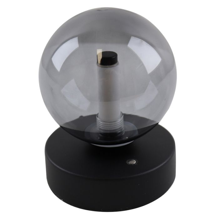 Moderne oplaadbare tafellamp zwart, Theo, 2W, 3000K LED, IP44, 3-staps dimbaar