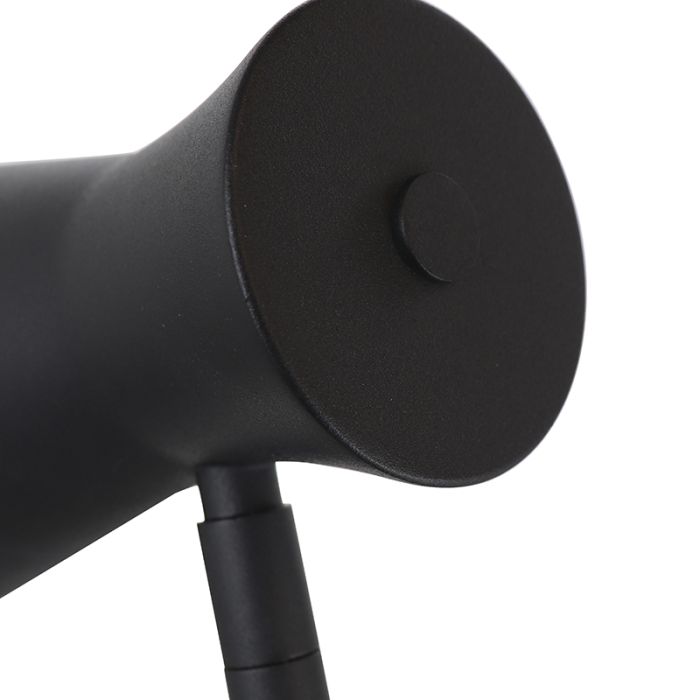 Moderne vloerlamp zwart, Steve, met schakelaar