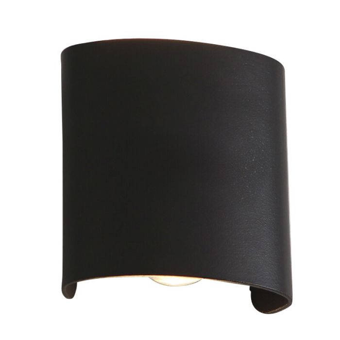 Aluminium buitenlamp zwart, Marcio, 2W, 3000K LED, IP54