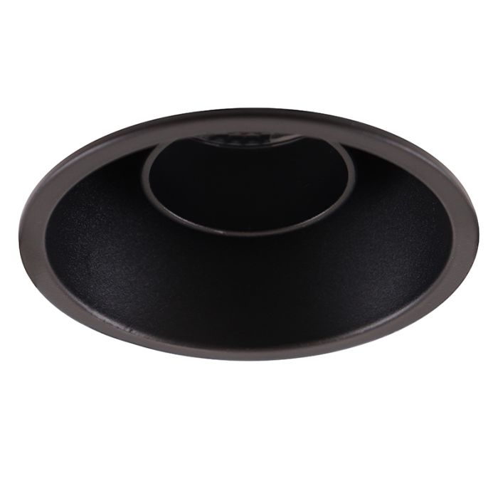 Moderne inbouwspot zwart, Timothy