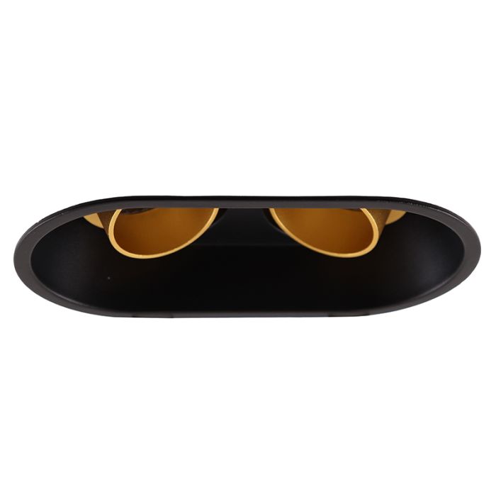 Moderne inbouwspot zwart, Timothy