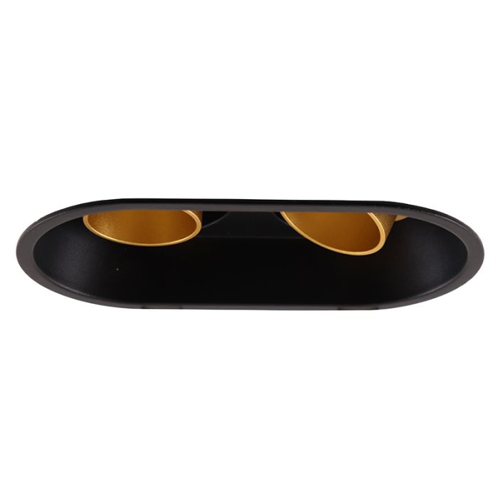 Moderne inbouwspot zwart, Timothy