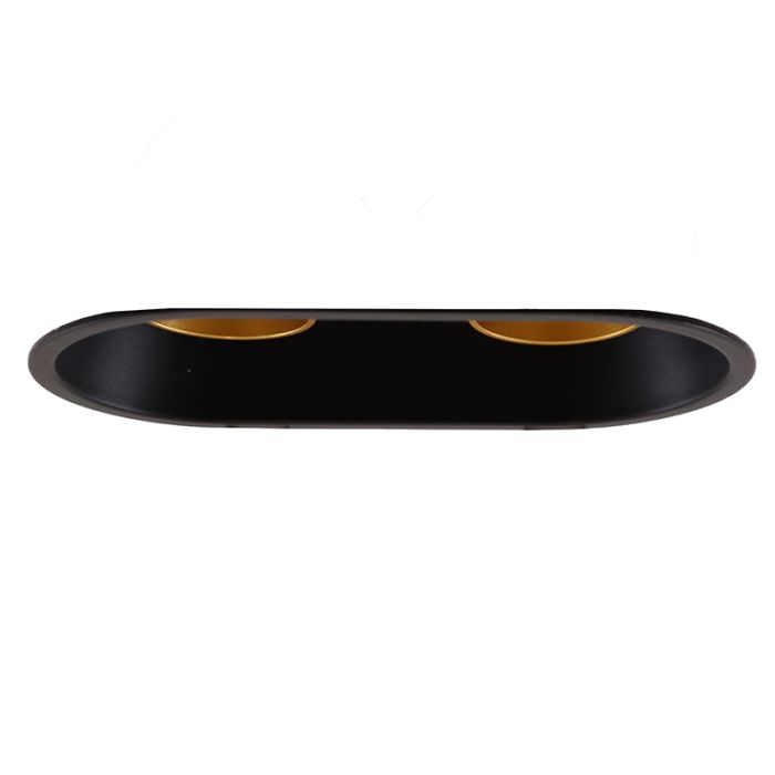 Moderne inbouwspot zwart, Timothy
