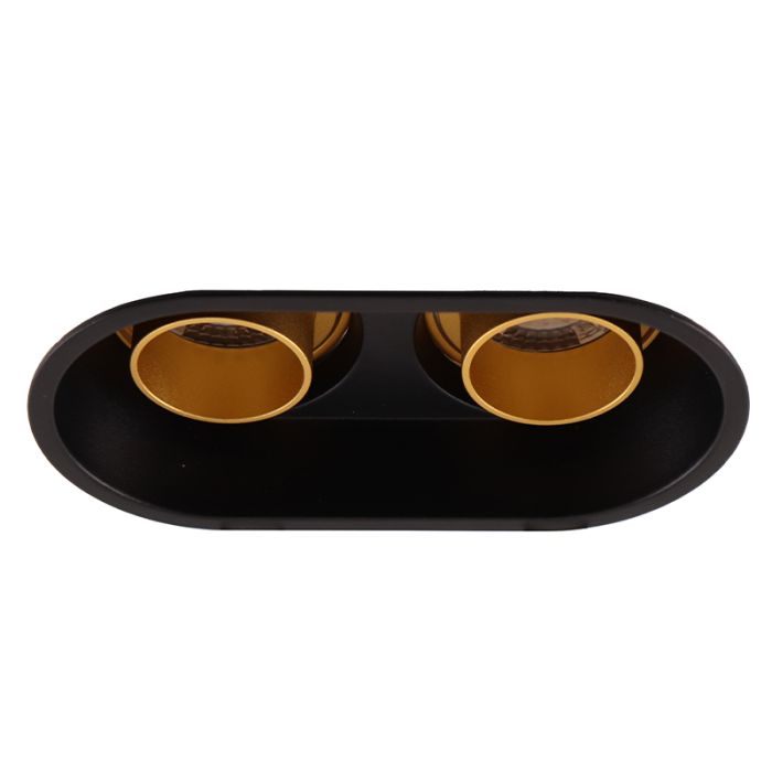 Moderne inbouwspot zwart, Timothy