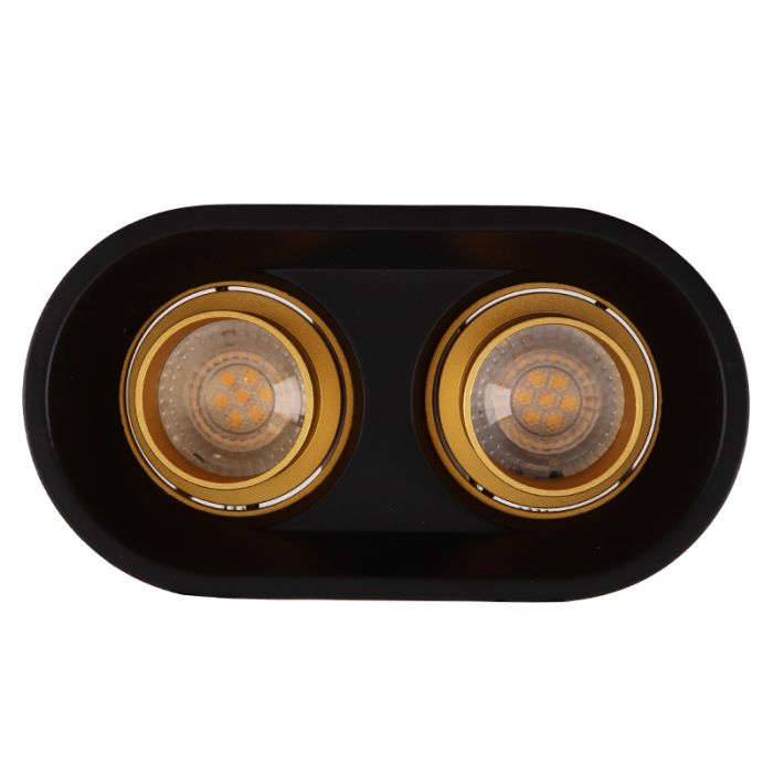Moderne inbouwspot zwart, Timothy