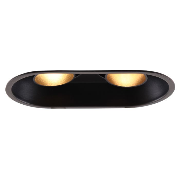 Moderne inbouwspot zwart, Timothy