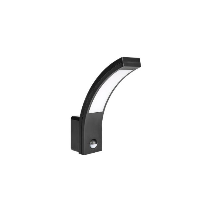 Moderne buiten plafondlamp met schemersensor zwart, Sal, 10W, 4000K LED, IP54