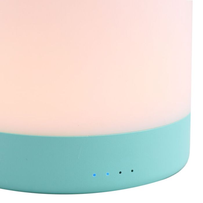 Blauwe nachtlamp Esper, kunststof, 3w, 3000K LED