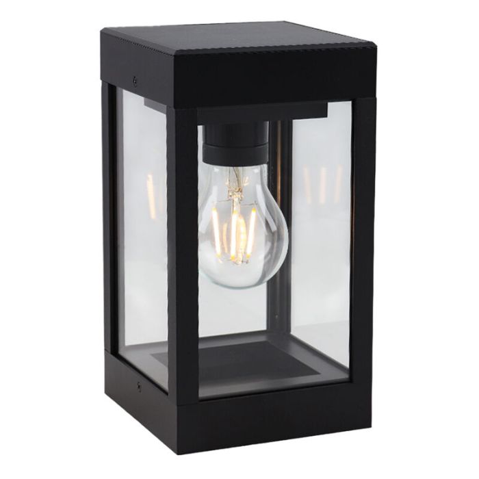 Zwarte solar wandlamp, Henk, IP65