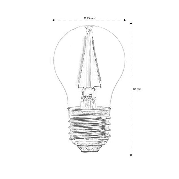 E27 LED lamp Sjors, IP44 (waterbestendig), 1,5 Watt, 2100K (Extra sfeervol wit)