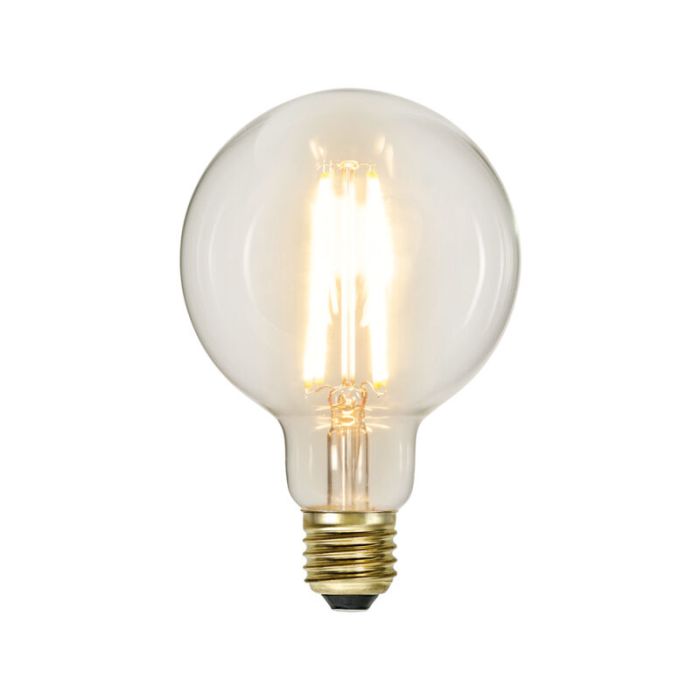 3 staps dimbare E27 filament grote bol G95, 6w extra sfeervol wit