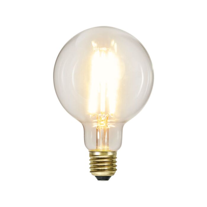 3 staps dimbare E27 filament grote bol G95, 6w extra sfeervol wit