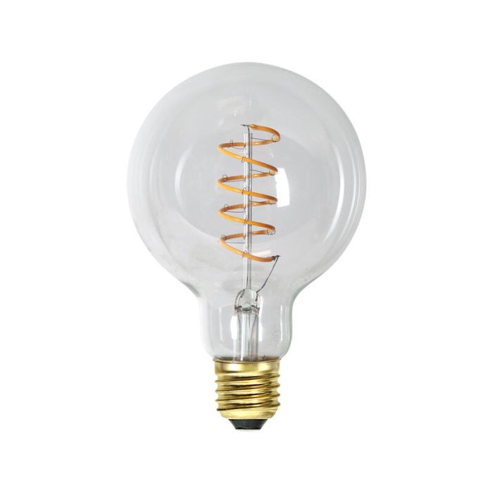 3 staps dimbare E27 filament spiraal grote bol G95, 4w extra sfeervol wit
