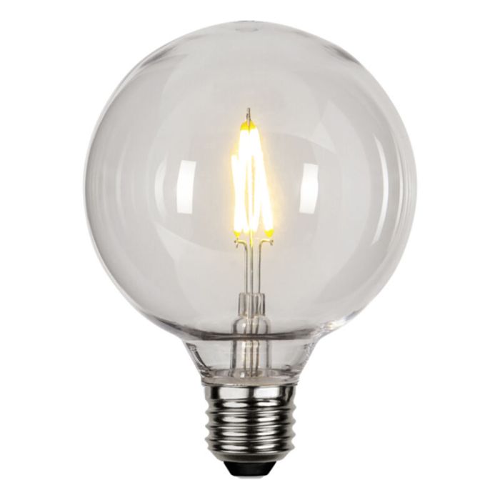 Kunststof G95 E27 lamp voor buiten, 2700K, transparant