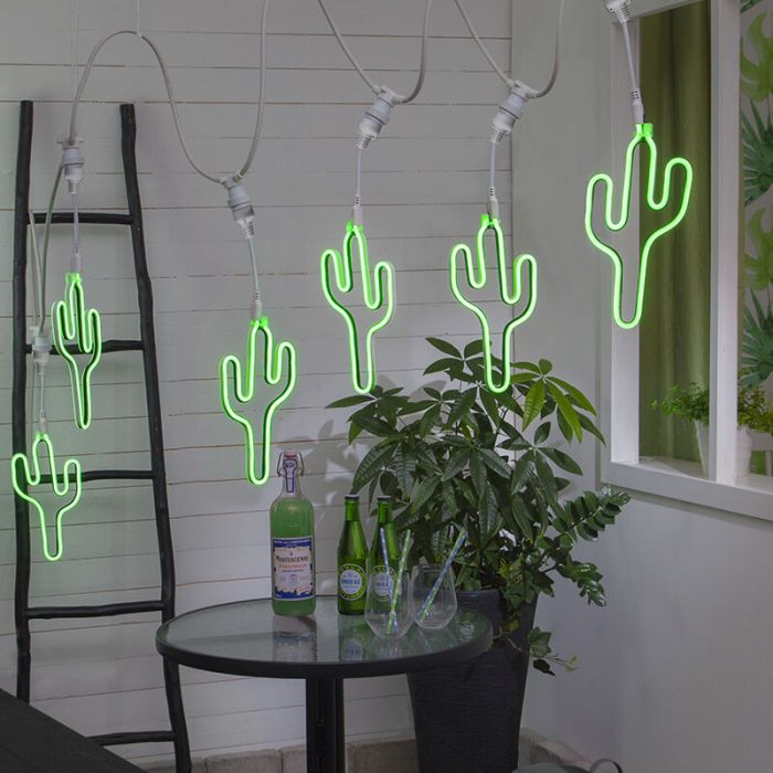 E27 neon cactus voor prikkabels