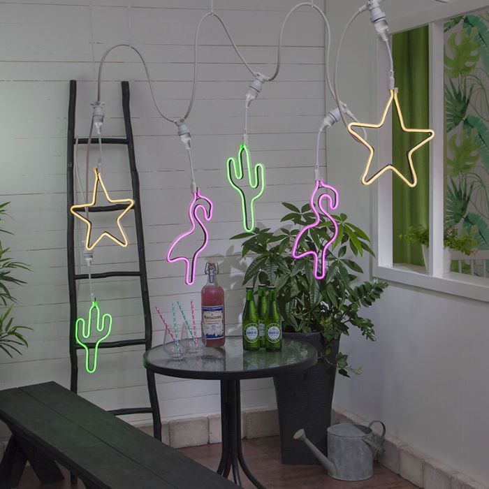 E27 neon flamingo voor prikkabels